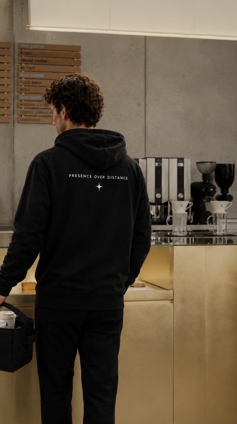 Presence Member collecting a nearby café order.